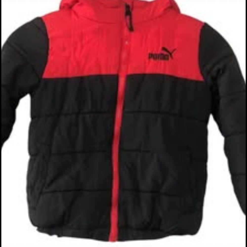 Puma Red and Black Puffer Jacket
